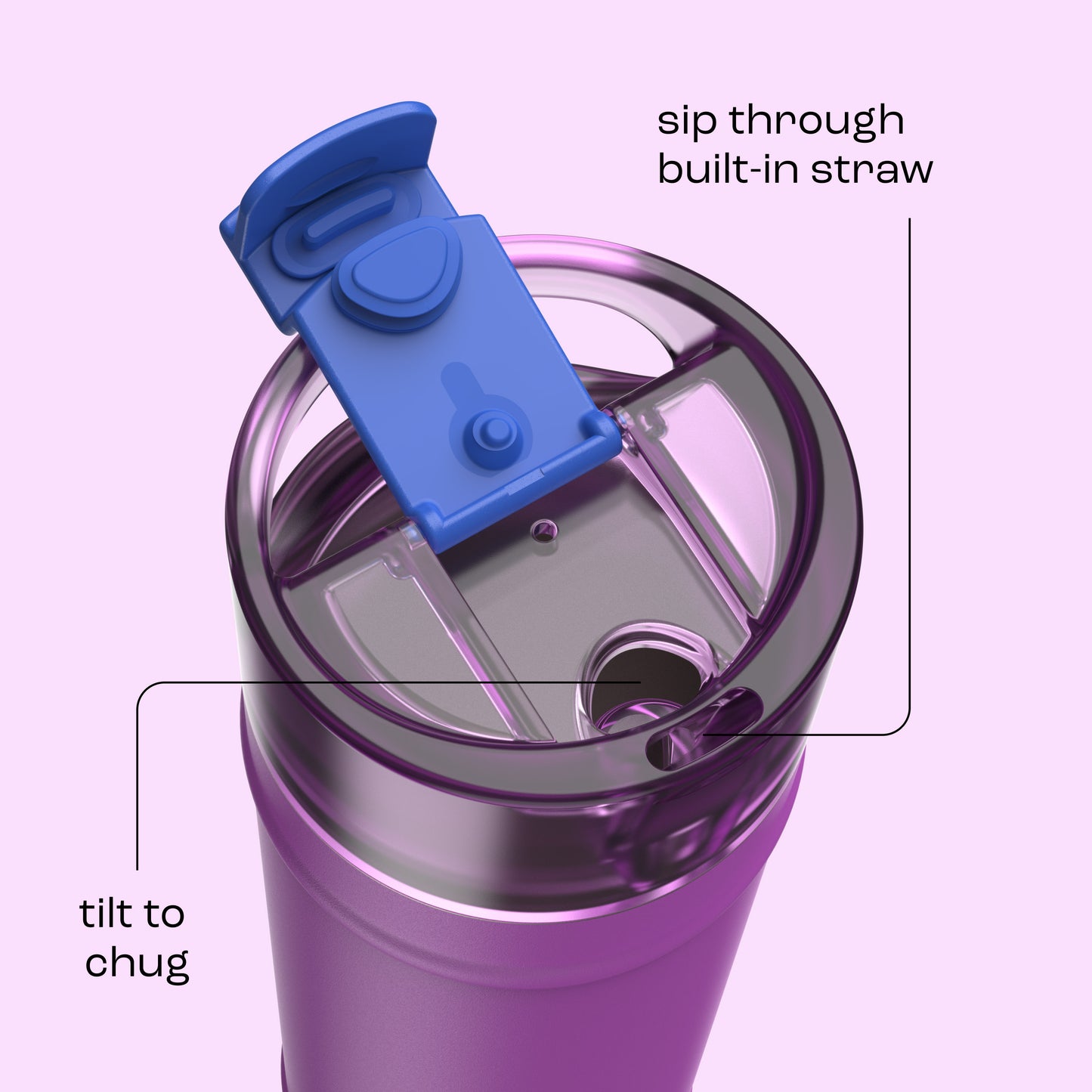 bubba 24 oz DualSip Insulated Stainless Steel Water Bottle - Mood Booster - US 2582