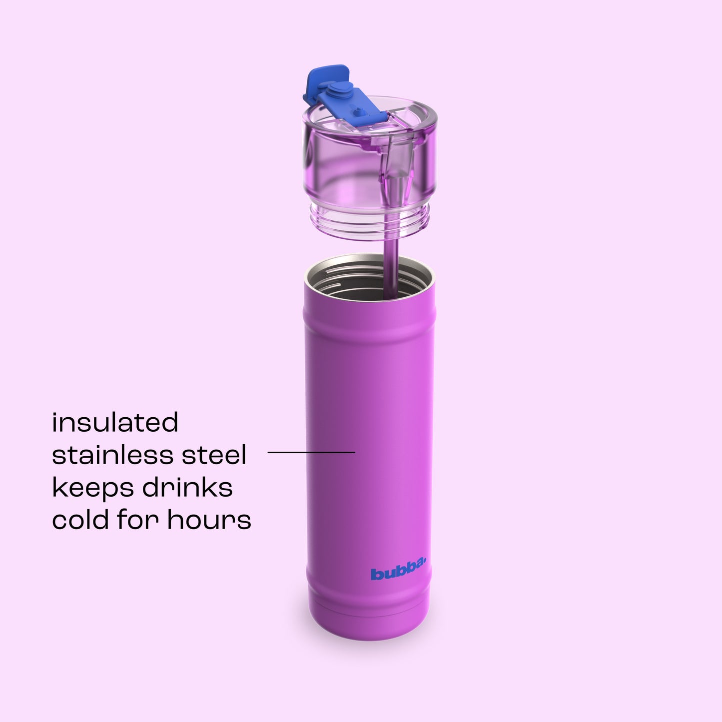 bubba 24 oz DualSip Insulated Stainless Steel Water Bottle - Mood Booster - US 2582
