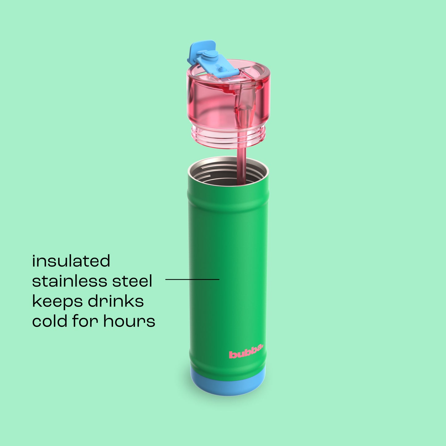 bubba 24 oz DualSip Insulated Stainless Steel Water Bottle - Fresh Serve - US 4449