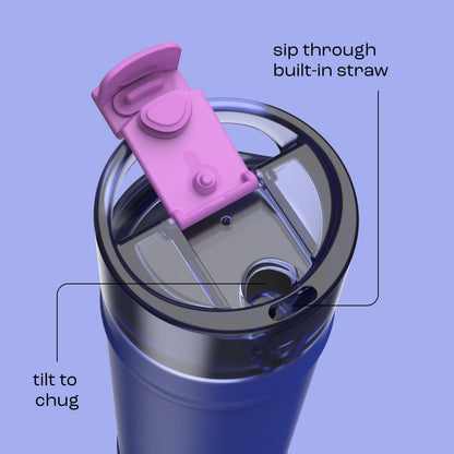bubba 24 oz DualSip Insulated Stainless Steel Water Bottle - Ocean Energy - US 9837